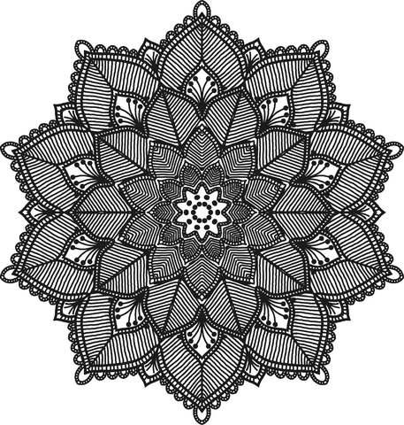 Zentangle Mandala Coloring Page